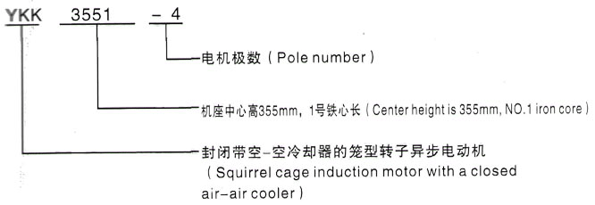 YKK系列(H355-1000)高压YKS5002-4三相异步电机西安泰富西玛电机型号说明